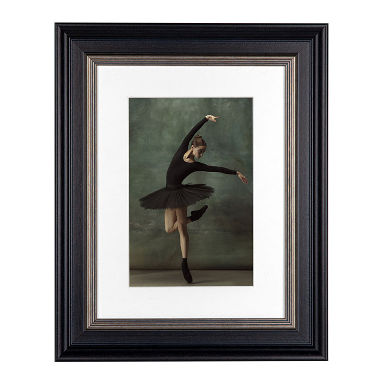 Fotolijst Mozart Zwart/Zilver 30x30 cm - Art Print en Passe Partout