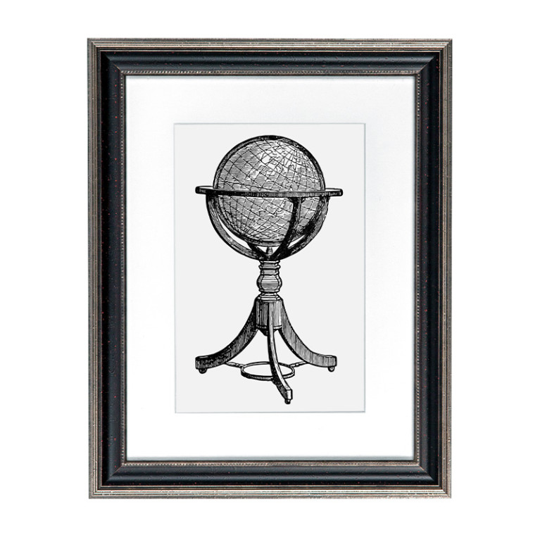 Fotolijst Venice Zwart/Zilver 50x65 cm - Art Print en Passe Partout