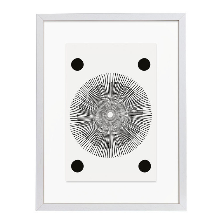 Wissellijst Hout Wit 20x20 cm - Art Print en Passe Partout