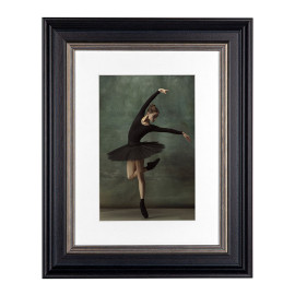 Fotolijst Mozart Zwart/Zilver 60x80 cm - Art Print en Passe Partout