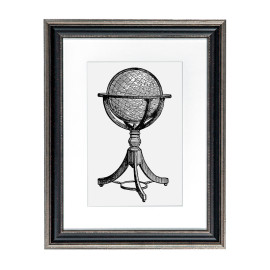 Fotolijst Venice Zwart/Zilver 50x60 cm - Art Print en Passe Partout