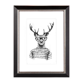 Fotolijst Salieri Zwart/Zilver A1 (59,4x84,1 cm) - Art Print en Passe Partout