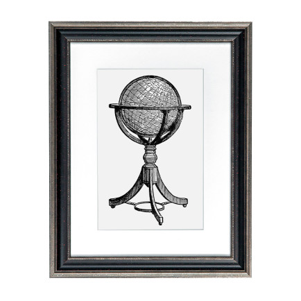 Fotolijst Venice Zwart/Zilver 30x45 cm - Art Print en Passe Partout