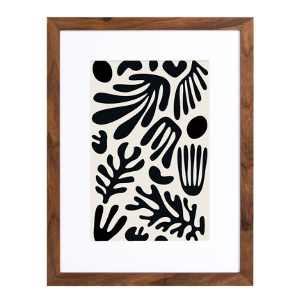Vintlux Fotolijst Vesterby Thin - Walnoten - Art Print en Passe Partout