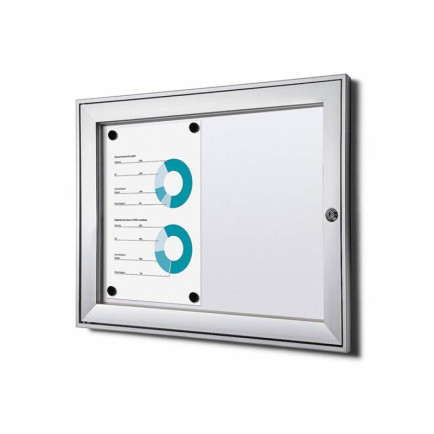 Informatiekast Binnen Whiteboard 2x A4