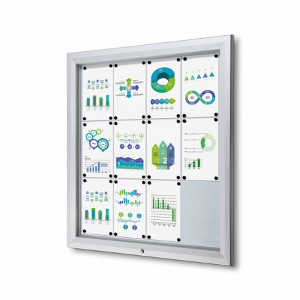 Informatiekast Buiten Whiteboard 12x A4 Budget