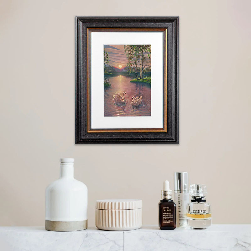 Fotolijst 30 x 40 cm goud MDF milieuvriendelijke lijst met