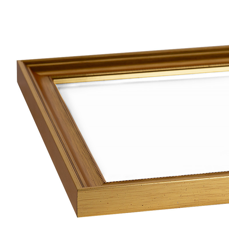 NiRa Massief houten fotolijst 25 x 32 cm in zwart goud | kleur en grootte naar keuze | frame voor poster | puzzel | fotocollage HD065