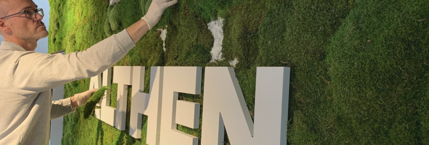 Sfeerimpressie maatwerk moswand